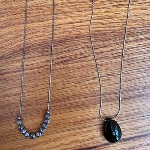 925 stamped necklace set